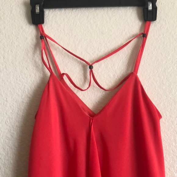 I.N San Francisco Coral Spaghetti Straps Sharkbite Dress size Small - Picture 11 of 15